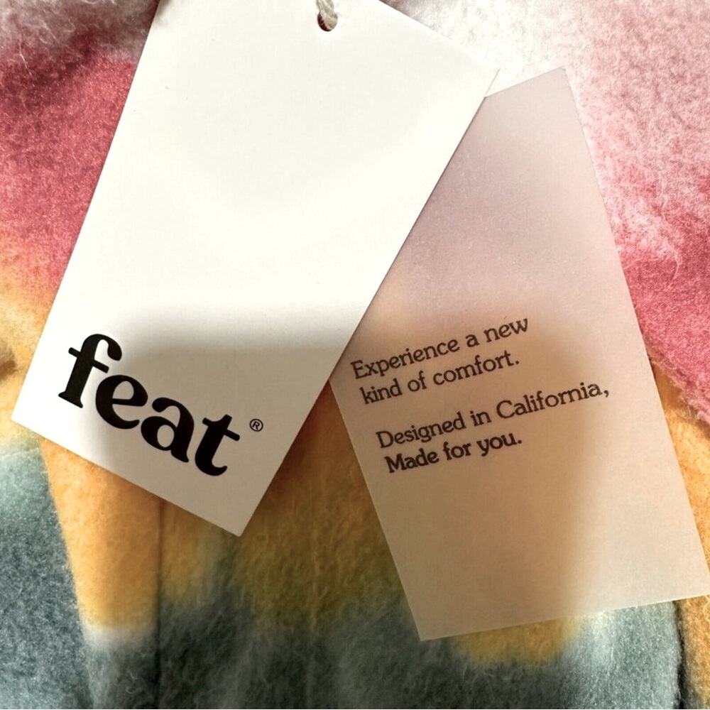 Feat | Blanket Blend Hoodie | Sunset Lover Tie-Dye Style | Size Large - Picture 7 of 8